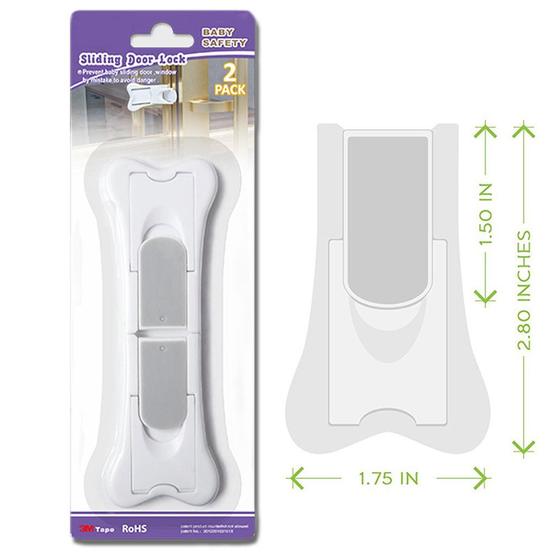 Sliding Door Lock for Child Safety, 2 Pack Window Stoppers for Sliding Windows/Sliding Screen Door Lock for Baby Proof - NewNest Australia