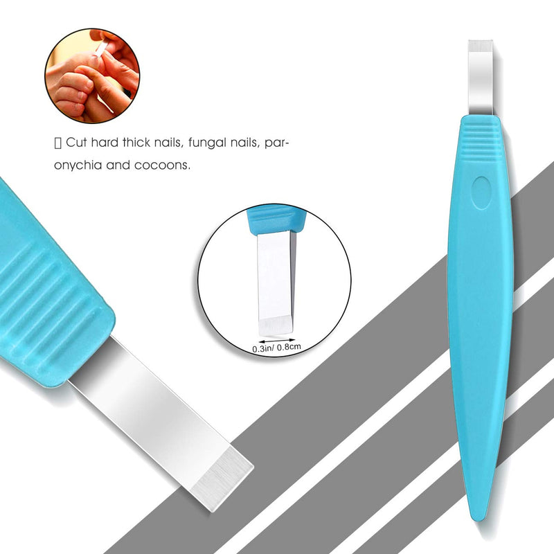 Bezox Professional Callus Slicer Blades Made Of Stainless Steel Callus Remover - Foot Care Manicure Pedicure Knife Kit Callus Corn Hard Tough Skin Remover Razor (Blue) - NewNest Australia