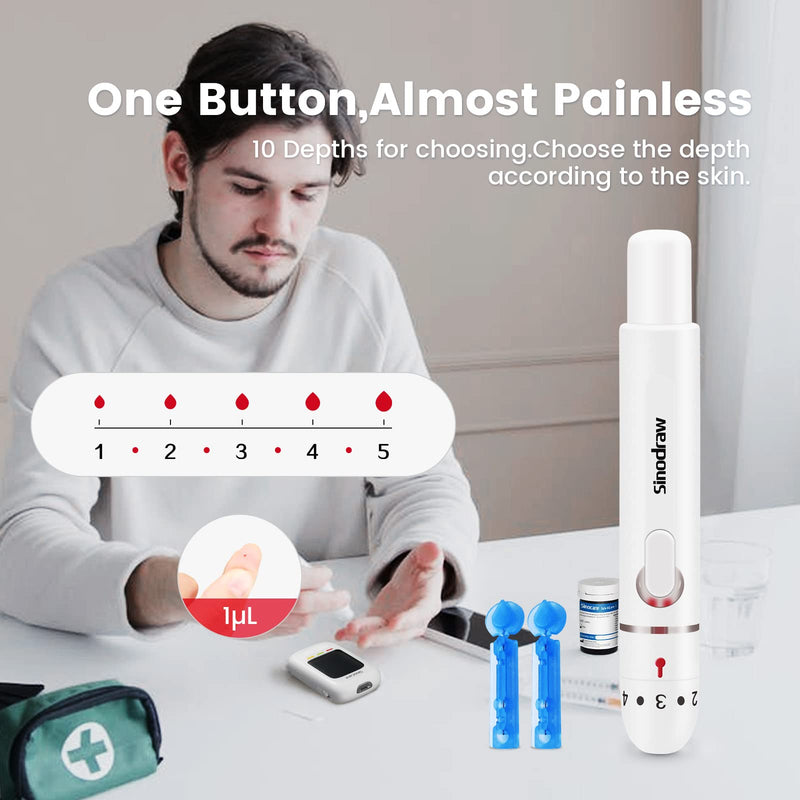 Sinocare Blood Sugar Monitor, 100pcs Strips & 100pcs lans. Safe AQ Pro I Diabetes Testing Kit with Ketone Warning, 2023 Upgrading Blood Glucose Monitors, Including Battery, mmol/L AQ Pro Set - 100 - NewNest Australia