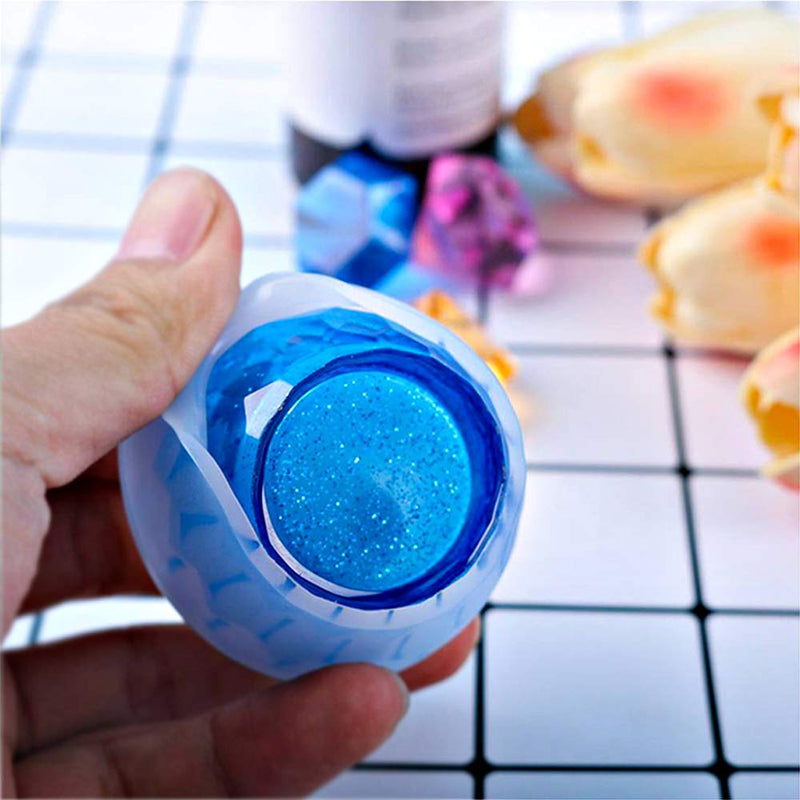 Resin Molds Silicone Kit 20Pcs,Epoxy Resin Molds Including Sphere,Cube,Pyramid,Square,Round, Used for Create Art,DIY,Ashtrays,Coasters,Candles.Bonus Decorative Sequins and The Complete Set Tools White - NewNest Australia