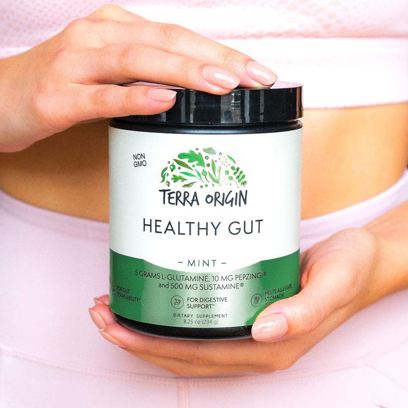 Healthy Gut Digestive Support Supplement, Powder, Mint Flavor, 30 Servings, Includes L-Glutamine, Herbs, Antioxidants for Leaky Gut Support 7.83 Ounce (Pack of 1) - NewNest Australia