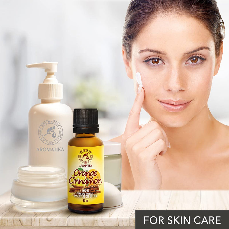Fragrance Blend Cinnamon Oil Orange Oil 30 Ml - Essential Oils For Diffuser - Cinnamomum Zeylanicum - Citrus Sinensis - Pure & Natural - Aromatherapy Oils - Oil Blend - Sweet Fragrance - NewNest Australia