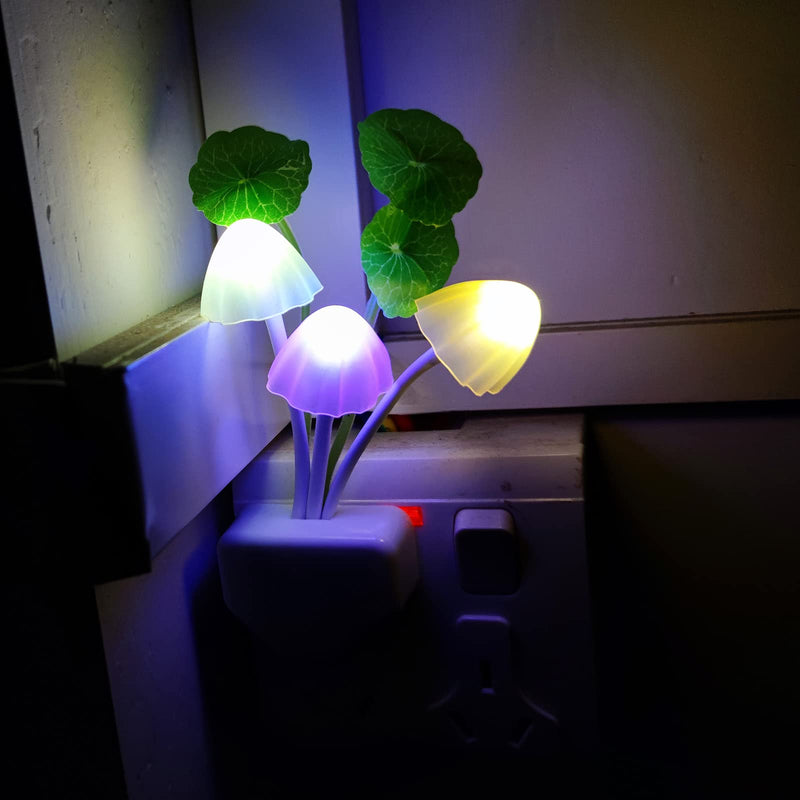 Led Night Light w/Smart Sensor,AUSAYE 0.6W Plug-in Night Lights for Kids Adults Cute Mushroom Night Light Bedroom Home Decor Light Wall Lamps NightLight 1 Pack - NewNest Australia