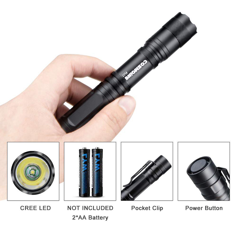 Pen Flashlight, COSMOING 3 Modes Small Pen Light Flashlight, Super Bright Powered By 2xAA Battery(Not Included) IP54 Waterproof with Pocket Clip Penlight for Emergency, Inspection, Medical -2 Pack 2 x Pen Flashlight - NewNest Australia