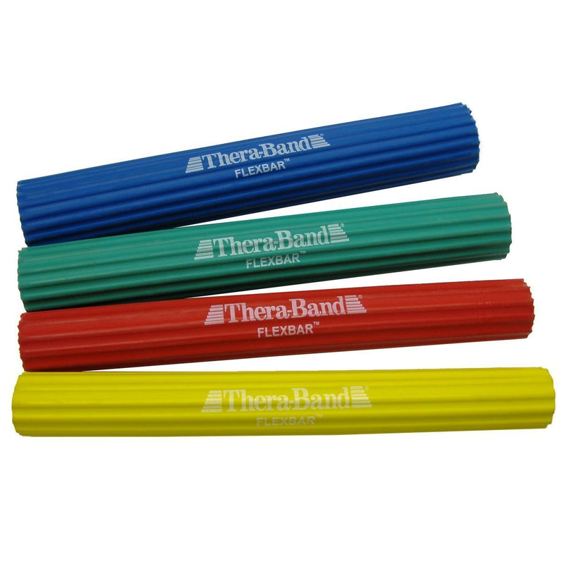 THERABAND FlexBar, Tennis Elbow Therapy Bar, Relieve Tendonitis Pain & Improve Grip Strength, Resistance Bar for Golfers Elbow & Tendinitis, Yellow, Extra Light, Beginner - NewNest Australia
