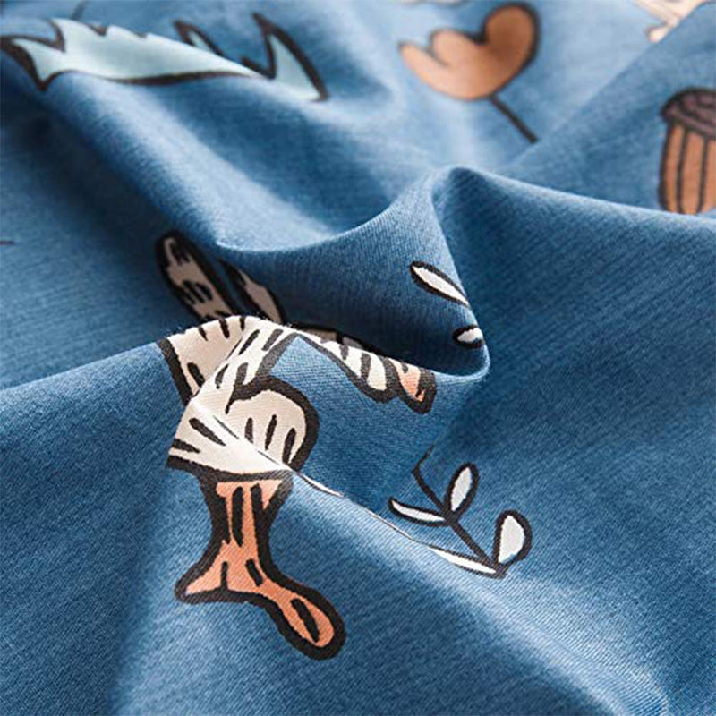 Wellboo Bear Pillowcases Blue Cute Animal Pillow Shams Cotton Kids Boys Girls Pillow Covers Forest Plants Rabbit Fox Children Pillow Cases Soft Health Breathable Envelope Closure Pack of 2 Blue Bear 20"*26" - NewNest Australia