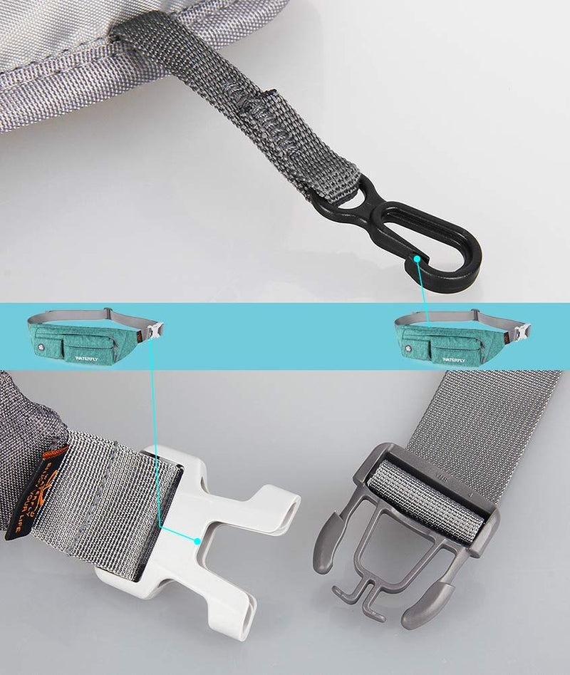 WATERFLY Fanny Pack for Women Men Water Resistant Small Waist Pouch Slim Belt Bag with 4 Pockets for Running Travelling Hiking Walking Lightweight Crossbody Chest Bag Fit All Phones Dark green - NewNest Australia