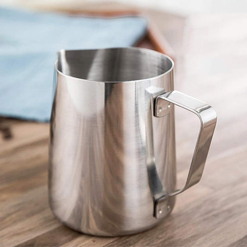 MEW 12 oz Espresso Steaming Pitcher, Stainless Steel Milk Frothing Pitcher, Espresso Art Milk Pitcher Jug Cup Decorating for Coffee Cappuccino Latte (350ml) - NewNest Australia