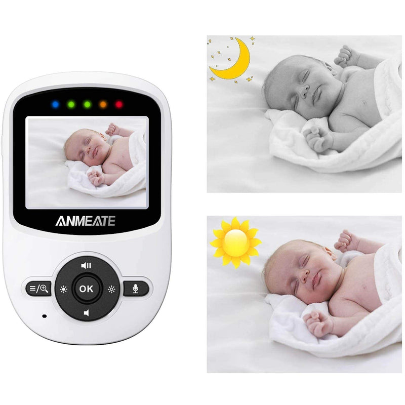 Video Baby Monitor with Digital Camera, ANMEATE Digital 2.4Ghz Wireless Video Monitor with Temperature Monitor, 960ft Transmission Range, 2-Way Talk, Night Vision, High Capacity Battery 2.4inch - NewNest Australia