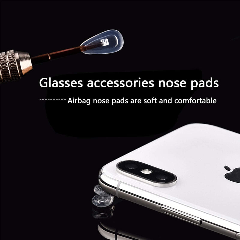 Nose pads 25 pairs of glasses nose pads silicone, soft, PVC non-slip air chamber nose pads glasses repair set for glasses, sunglasses, glasses with cleaning cloth, tweezers and micro screwdriver - NewNest Australia
