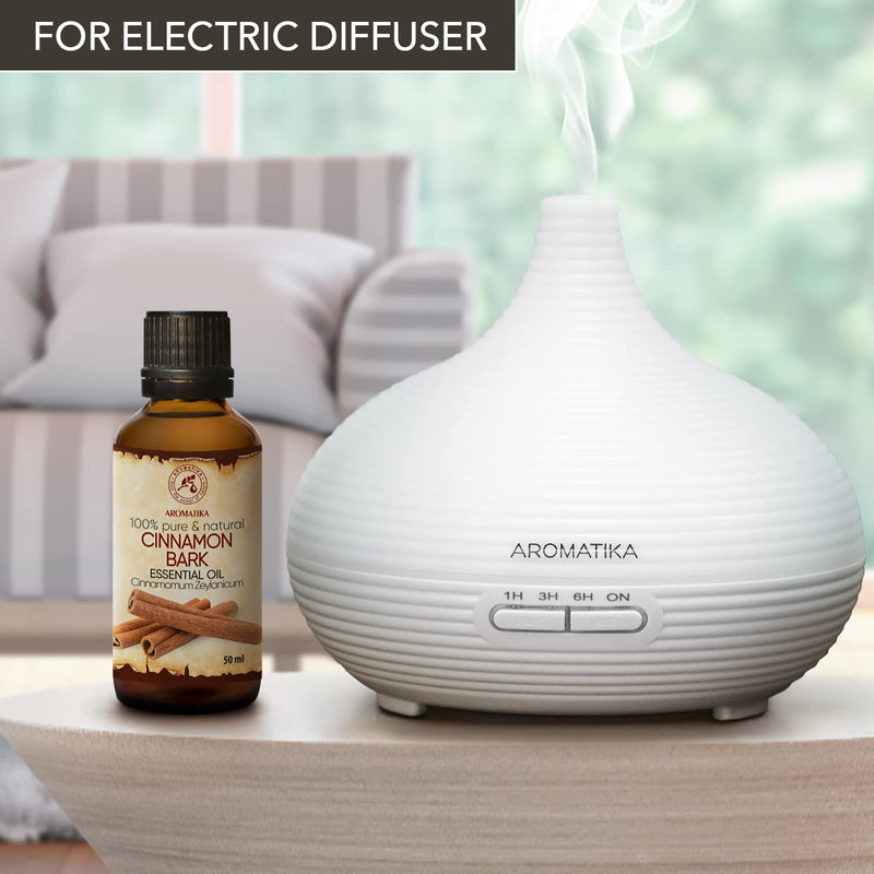 Cinnamon Bark Essential Oil 50 Ml - Cinnamomum Zeylanicum - Cinnamon Oil - Aroma Oil - Fragrance Oil - Room Fragrance - 100% Pure Essential Oils - For Beauty - Aromatherapy - Hair & Skin - Oil Burner - NewNest Australia