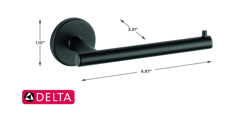 Delta Faucet 75950-BL Trinsic Toilet Paper Holder, Matte Black - NewNest Australia