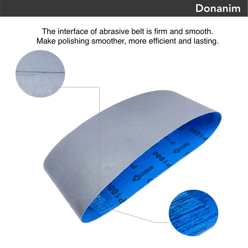 6 Pack 4x36 Belt Sander Sanding Belts 1000 Grit, 4-Inch x 36-Inch Silicon Carbide Ultra Fine Sander Belts for Knife Sharpening (4 x 36 inch,1000 Grit) - NewNest Australia