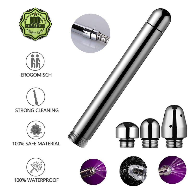 Nozzle Shower 3 Heads Aluminum Cleaner Cleansing Colonic Douche System Cleaner(Silver) - NewNest Australia