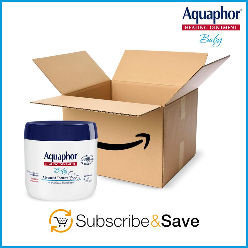 Aquaphor Baby Healing Ointment Advanced Therapy Skin Protectant, Dry Skin and Diaper Rash Ointment, 14 Oz Jar 14 Ounce (Pack of 1) - NewNest Australia