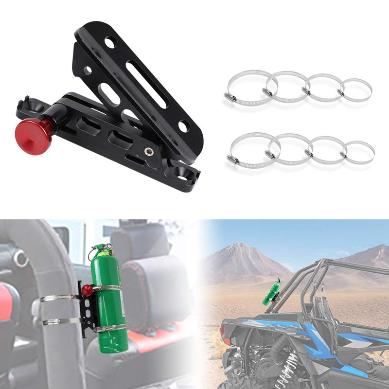 Sulokiy Quick Release Universal Adjustable Fire Extinguisher Mount bracket roll bar extinguisher mount Fit For Jeep Wrangler UTV Polaris RZR Ranger Can-Am Maverick ATV - NewNest Australia