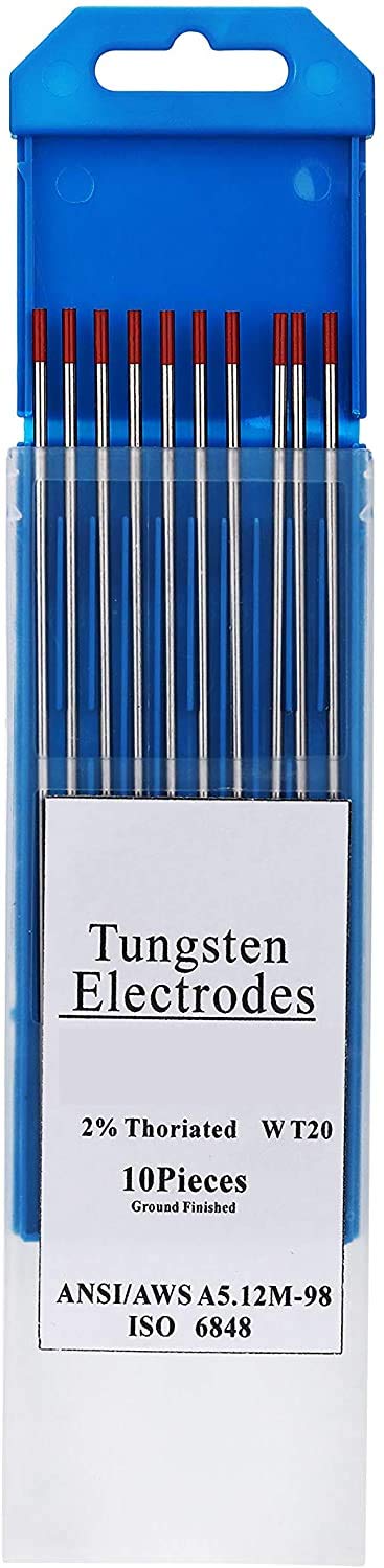 Surprecision TIG Welding Tungsten Electrodes (2% Thorium) WT20-Red 1.6mm175mm Pack (10pcs) - NewNest Australia