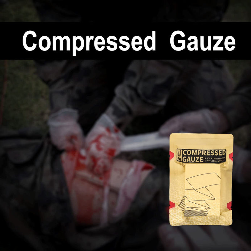 Rhino Rescue Individual Bleeding Control Kit, Ifak Trauma Kit, Military First Aid Refill Kit With Tourniquet, Haemostatic Gauze, 6" Israeli Bandage, 2 Compressed Gauze - NewNest Australia