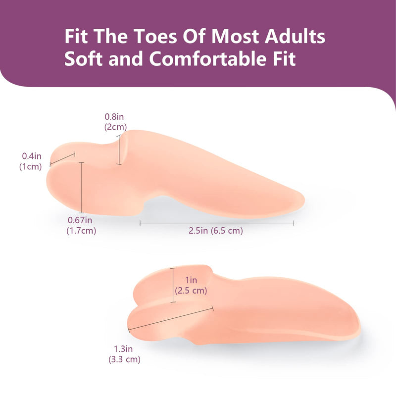 Promifun Bunion Cushion Protector, 10 Packs of Bunion Corrector Pads with Separator for Big Toe, Gel Shield for Foot Pain Relief, Calluses, Relieve Foot Pain from Friction M Beige - NewNest Australia