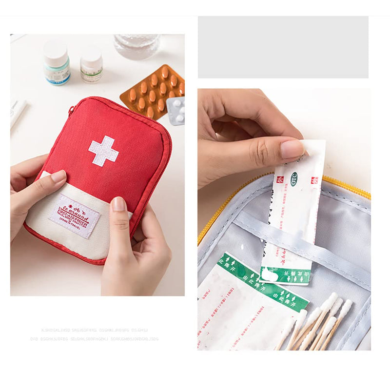 Isaken Mini First Aid Kit, Medicine Bag Small And Lightweight Medical Bag Emergency Kit Medical Storage Bag First Aid Box For Home, Car, Travel, Office, Sports, Hiking, Camping - NewNest Australia