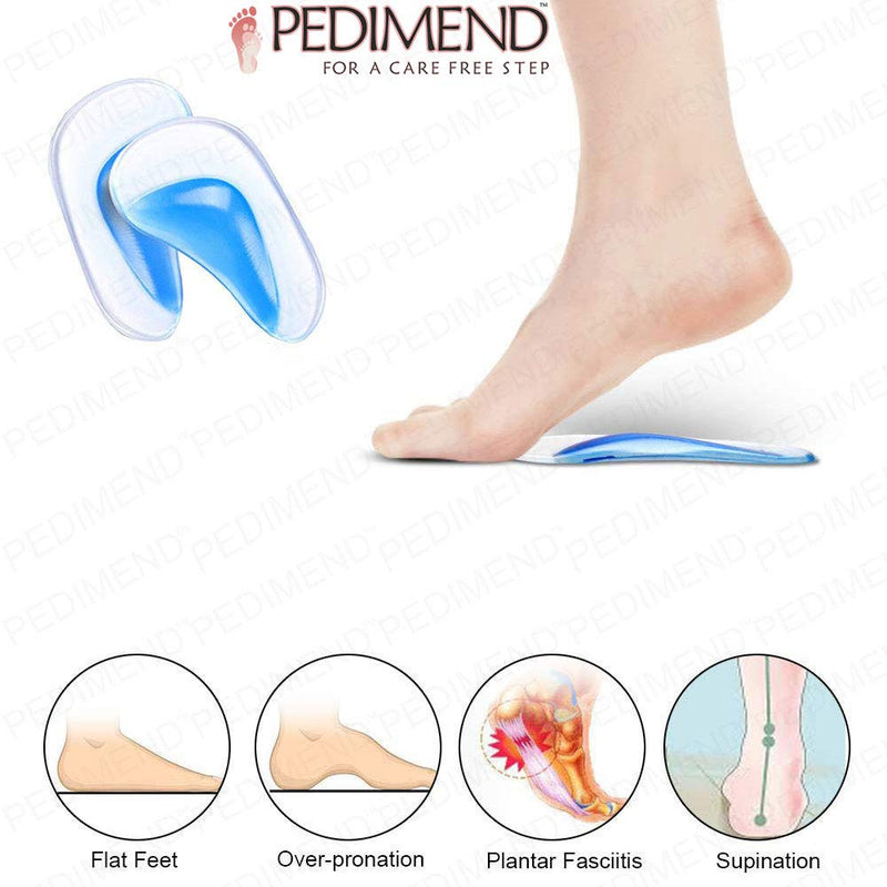 Pedimend™ 3 Pairs Orthopaedic Inserts for Fallen Arches | Arch Supports Over Pronation for Flat Feet | Silica Gel Foot Pad Cushion | Orthotic Morton Neuroma Shock Absorber Shoe Insoles - NewNest Australia