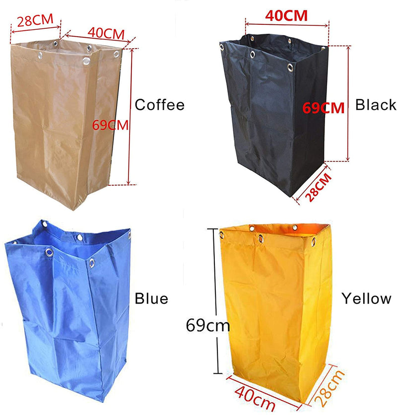 HYFT-HOME Replacement Janitorial Cart Bag,Waterproof High Capacity Thickened Housekeeping Commercial Janitorial Cleaning Cart Bag(16 x 11 x 27inches) (Black), One Size Black - NewNest Australia