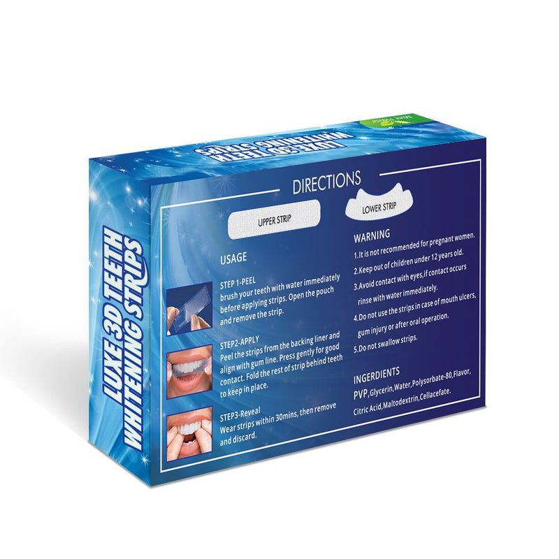 Teeth Whitening Strips - 28 Strips for Natural Clean Smile - 14 Days Advanced Non-Peroxide Teeth Whitening Kit - Home Tooth Whitening Non Crest Treatment 3D Advanced Effects - Free P&P - UK Seller - NewNest Australia