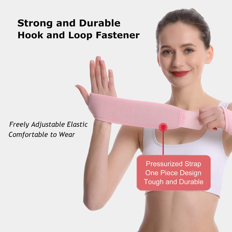 Wrist Support Compression Wrist Brace Elastic Adjustable Carpal Tunnel Support for Sports Protecting, Fitness, Arthritis, Tendonitis Pain Relief One Size Fits Left or Right Hand Single (Red) Red - NewNest Australia
