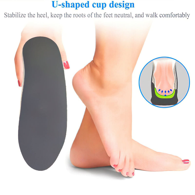 Plantar Fasciitis Relief Arch Support Shoe Inserts Insoles for Flat Feet for Men & Women, Orthotic Feet Heel Pain Shock Absorption Comfortable Insoles, Small EU 35-40, White - NewNest Australia