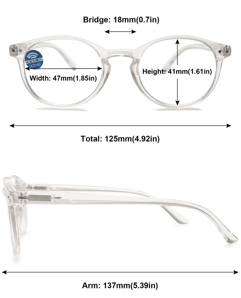 Magimodac Blue Light Filter Reading Glasses With Ultralight Tr90 Frame Women Men Computer Reading Aid Half Glasses Half Frame Visual Aid With Glasses Case For Men And Women - NewNest Australia