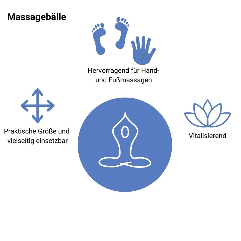 Chi-Enterprise - Two Magnetic Massage Balls - Small | Fascia Balls For Self-Therapeutic Acupressure Treatment | Contents: 2 Hedgehog Balls In Gold, Each 47 Mm Diameter And 228 Acupressure Needles - NewNest Australia