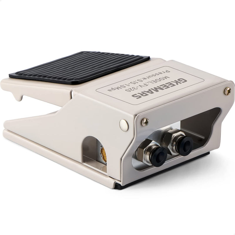 GKEEMARS Pneumatic Foot Pedal Valve FV-320 1/4” NPT Threaded Rubber Nonslip Pressure Control Foot Operated Pedal 2 Position 3 Way - NewNest Australia