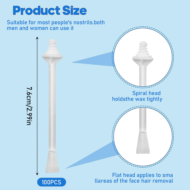 Pack Of 100 Nose Wax Sticks, Nose Hair Waxing Set, Disposable Nose Hair Removal, Nose Wax Men, Applicator Set For Nostril Cleaning, Hair Removal Without Shaving - NewNest Australia
