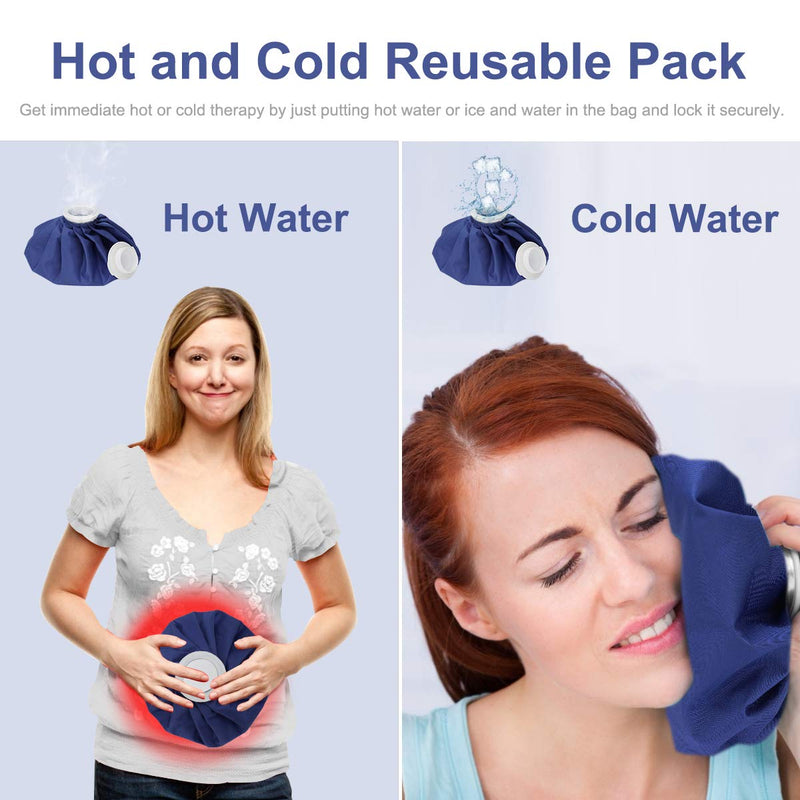 Ice Pack for Injuries, Hot & Cold Therapy, Teeth Pain Cold Pack, Headaches Cold Ice Bag, Menstrual Pain Hot Water Bag, Backs Fast Release Reusable Ice Bag, 9 in Cold Bag - NewNest Australia