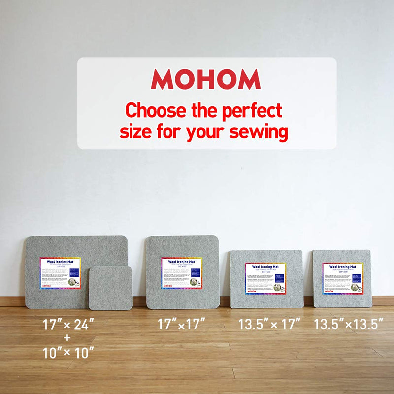 MOHOM 13.5" x 13.5" Wool Pressing Mat 100% New Zealand Felted Wool Ironing Mat Pad Blanket for Quilter, Sewing, Quilting Supplies and Notions 13.5" x 13.5" - NewNest Australia