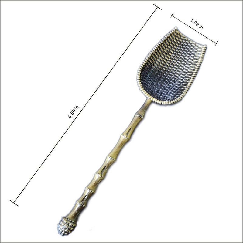 Xusmyzm Spoon Coffee Scoop Long Handle Tea Spoon 6.5 Inches Metal Vintage Art - NewNest Australia