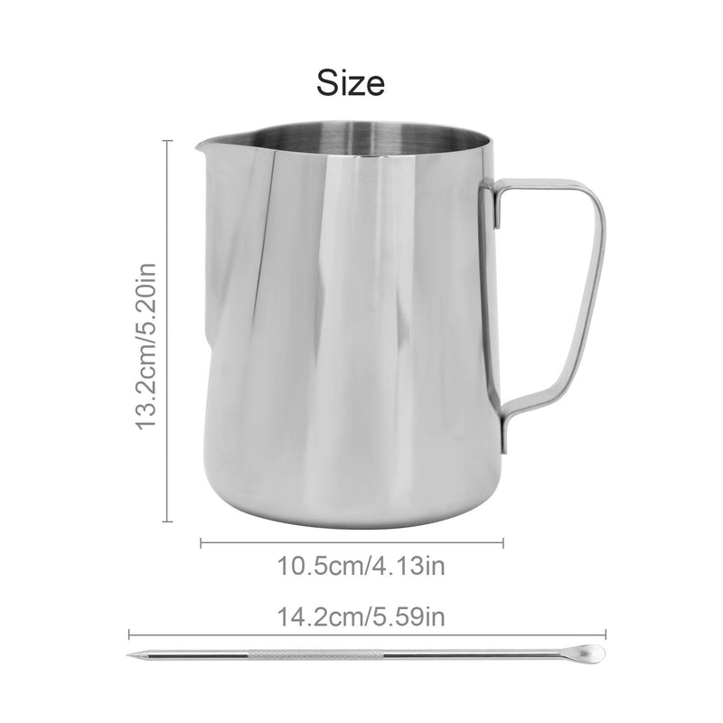 Xpork Milk Froth Pot 900ml/30oz Stainless Steel Milk Pitcher Cup Barista Milk Jug Latte Milk Frothing Pitcher with Art Pen for Making Latte Cappuccino Mocha Coffee - NewNest Australia