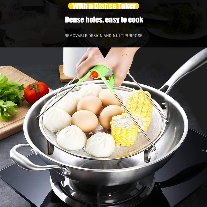 Round Stainless Steel Steamer Rack 7.6" 8.5" 9.33" 10.23" Inch Diameter Steaming Rack Stand Canner Canning Racks Stock Pot Steaming Tray Pressure Cooker Cooking Toast Bread Salad Baking (4 Pack) 4 Pack - NewNest Australia