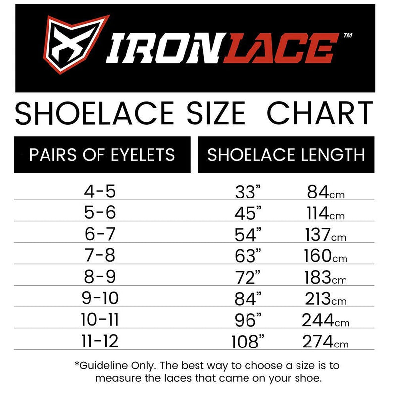 Ironlace Lace (1-Pair) Black 45-inch (5-6 Eyelets) - NewNest Australia