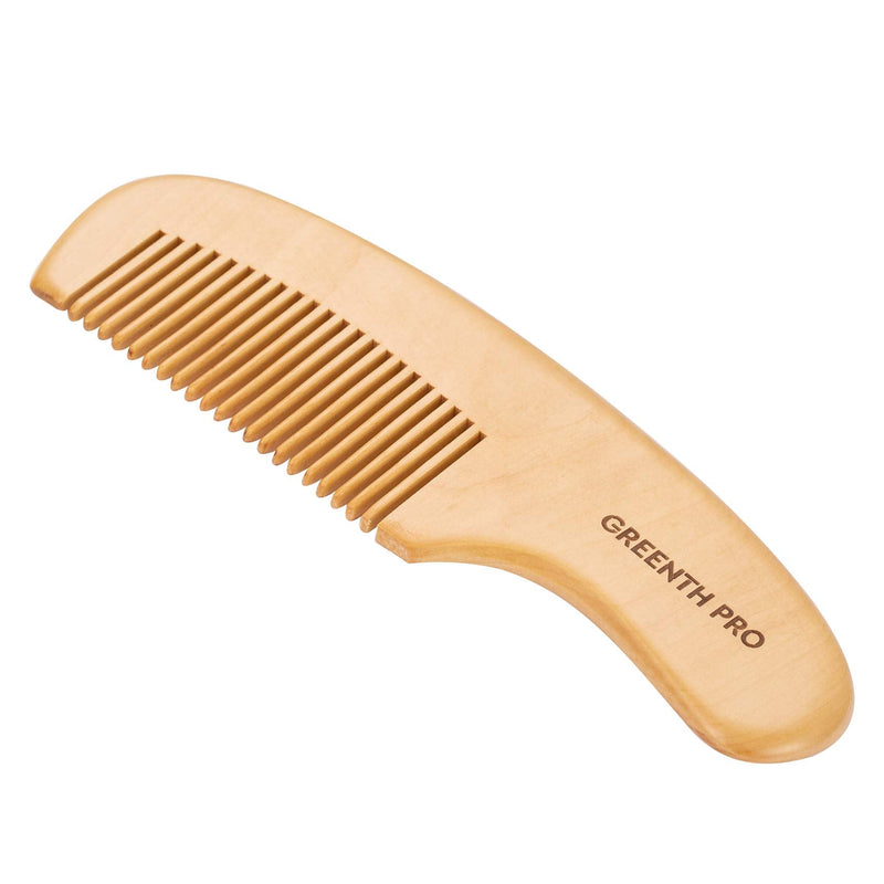 GREENTH PRO Baby Hair Bush and Comb Set -Nature Lotus Wood with Soft Goat Bristle and Pear Wood Comb for Newborns & Toddlers, Ideal for Cradle Cap - NewNest Australia