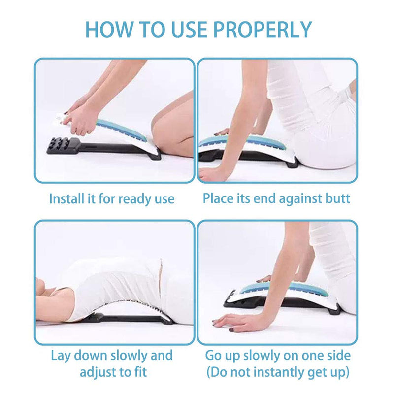 Back Stretcher Lumbar Support Back Board Back Stretcher For Lower Back Stretching Device Back Massage Lumbar Stretcher Sciatica Back Stretcher Posture Corrector Spine Relacs Massage Purple - NewNest Australia