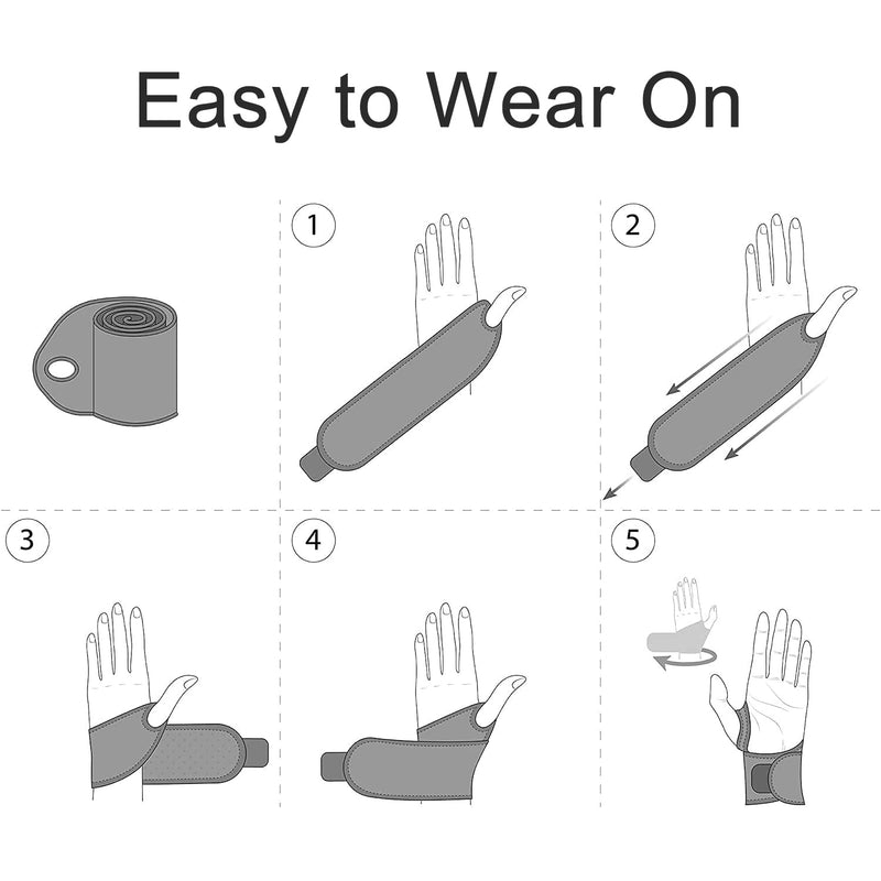 1 Pcs Wrist Support Hand Wrist Brace Carpal Tunnel Strap Adjustable Splint Brace One Size Fits Right or Left Hand Compression Relieves Wrist Pain Breathable for Fitness, Weightlifting, Tendonitis - NewNest Australia