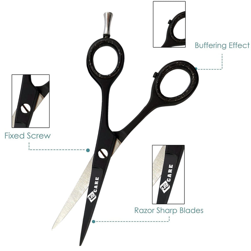YSCARE Beard Scissors Hair Scissors Mustache Scissors Premium Hairdressing Scissors Extra Sharp Hair Cutting Hairdressing Scissors Stainless Steel (5 Inches) - NewNest Australia
