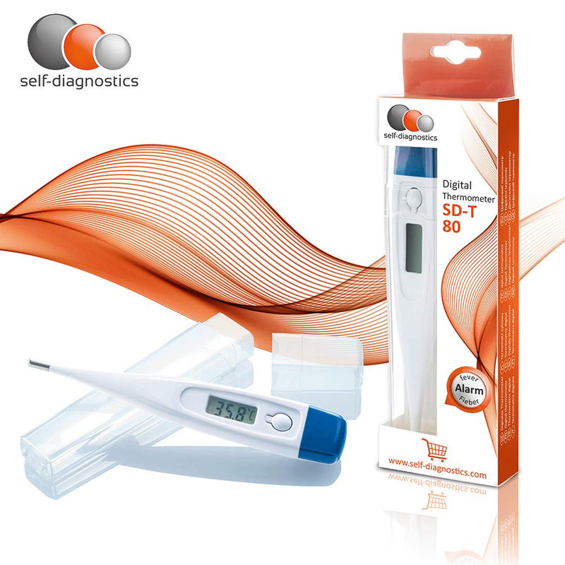 Self-Diagnostics Digital Fever Thermometer With Fever Alarm - Waterproof - Fast And Precise Measurement - Fever Meter For Baby, Child & Adults - Rectal Oral Thermometer - NewNest Australia