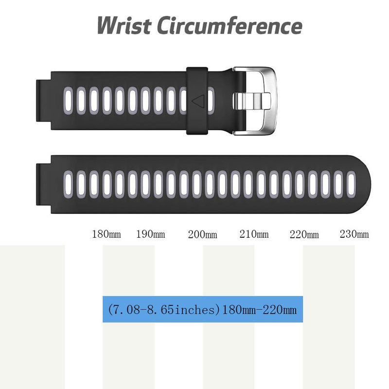 NotoCity Silicone Watch Band Replacement Solft Silicone Strap Compatible Forerunner 230/ 220/ 235/ 620/ 630/ 735XT/ Approach S20/ S5/ S6-3PCS SET 3PCS SET - NewNest Australia