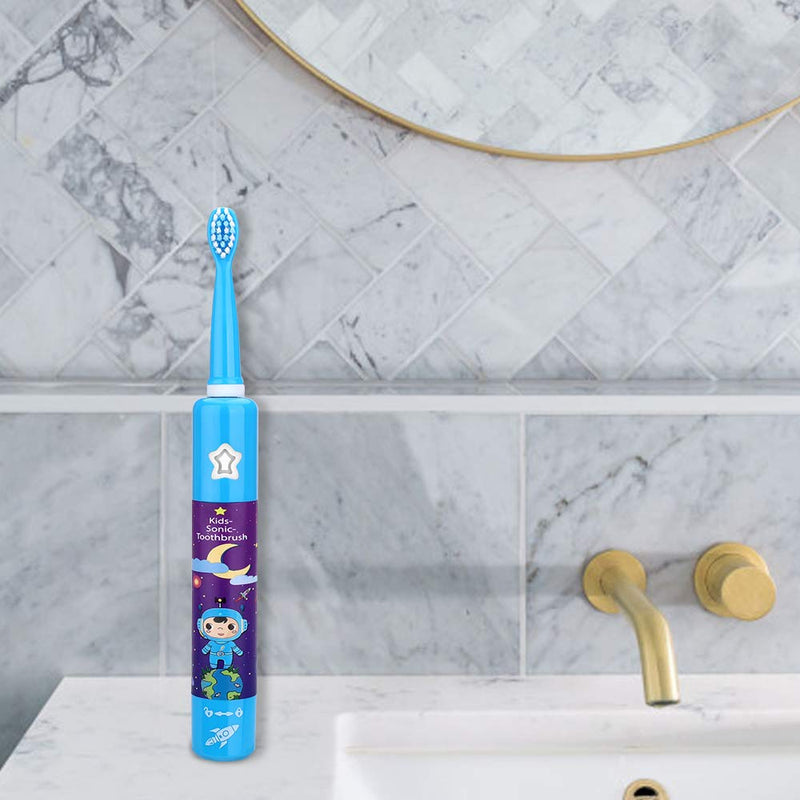 Musical Electric Toothbrushes for Kids Children, 3 Modes 2 Min Timer, Waterproof 31000 Strokes, 4 Bristles OJV 8620 Rechargeable Power Smart Sonic Music Play Song for Boy Oral-Care Age 3-14 (Blue) Blue - NewNest Australia