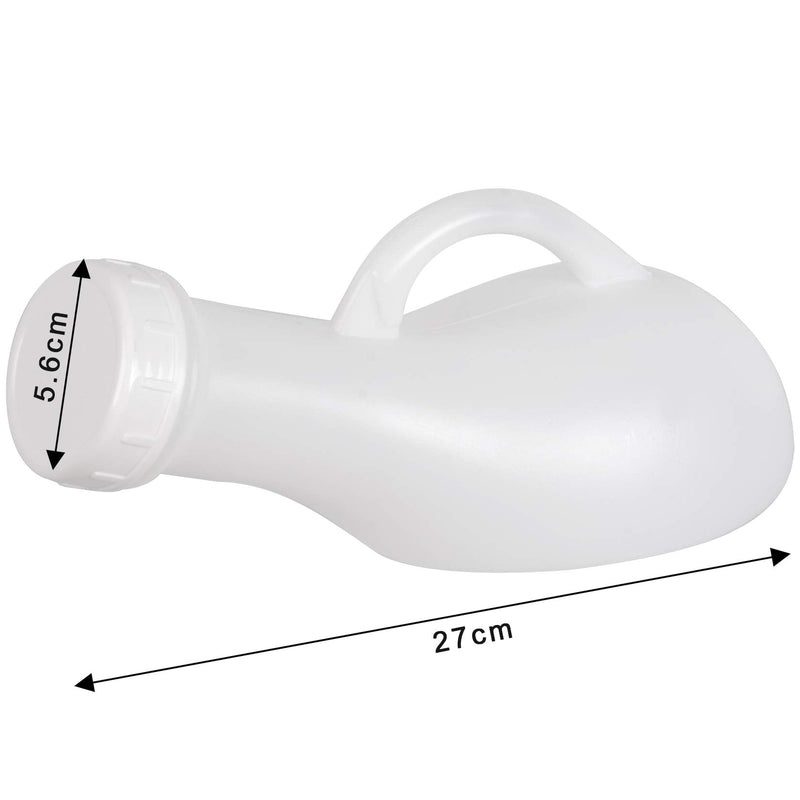 Tovee Portable Urinal for Men and Women 1200ml, Spill Proof Unisex Urinal Toilet Bottle with Snap on Lid, Male Urinals, Pee Container Men, Urinal Bottle for Car, Travel, Elderly & Incontinence White - NewNest Australia