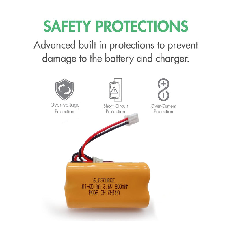 GLESOURCE 3.6V 900mAh Exit Sign Emergency Light Battery Replacement for Exitronix 10010037, Max Power B2-0031 MH468886, Unitech LEDR-1 6200RP, Dantona CUSTOM-318 OSA230, Lowes 253799 (2 Pack) 2PCS 3.6V 900mAh battery - NewNest Australia