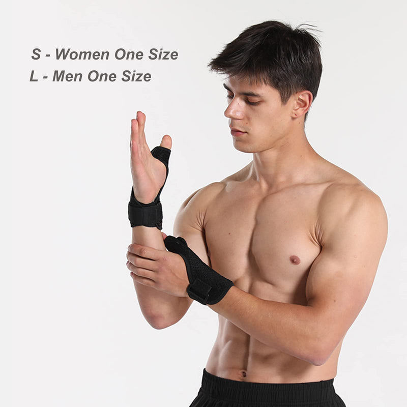 Thumb Support Brace Thumb Stabilizer Adjustable Thumb Splint with Removable Steel Plate for Arthritis, Tendonitis, Carpal Tunnel Pain Relief and Thumb Sprain Fits Right and Left Hand 1 Pack (L-Male) L-Male - NewNest Australia