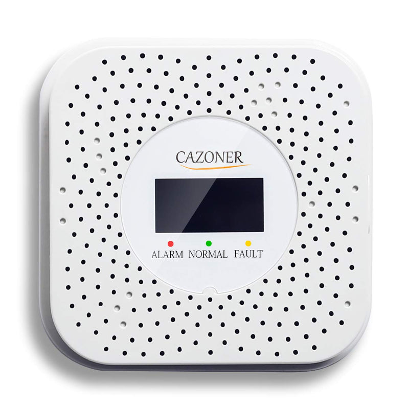 Cazoner Natural Gas Detector and Propane Alarm, Methane, Butane, LPG, LNG, Home Gas Alarm for Kitchen, Camper, or RV, Visual Audible High Sensitivity Gas Leak Alarm with LCD Display;Dual USB Power Upgraded LCD Display(White) - NewNest Australia